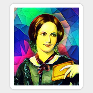Charlotte Bronte Colourful Portrait | Charlotte Brontë Artwork 7 Sticker